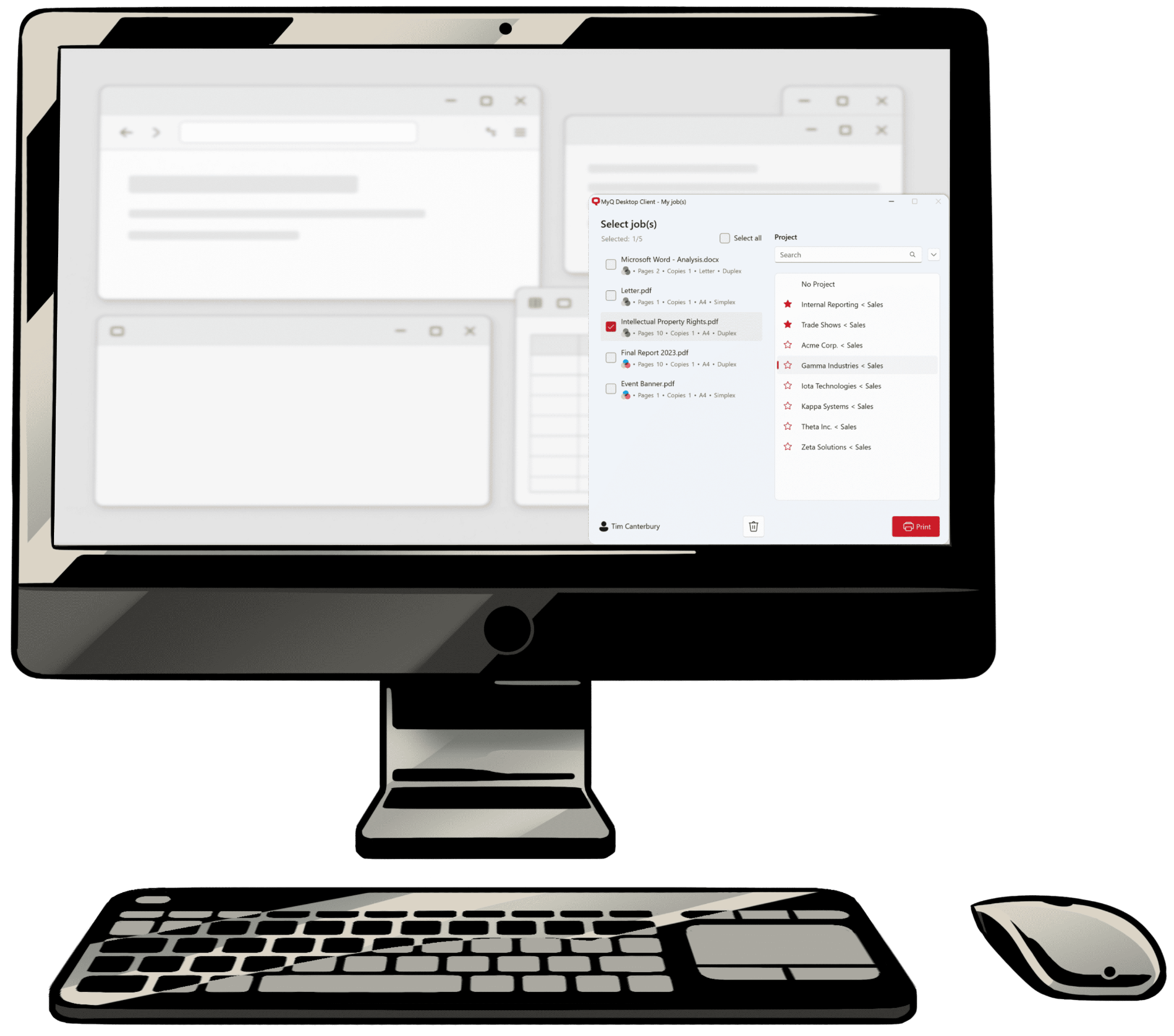 MyQ X Desktop Client